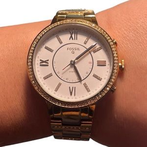 Fossil rose gold diamond hybrid smartwatch Q Virginia